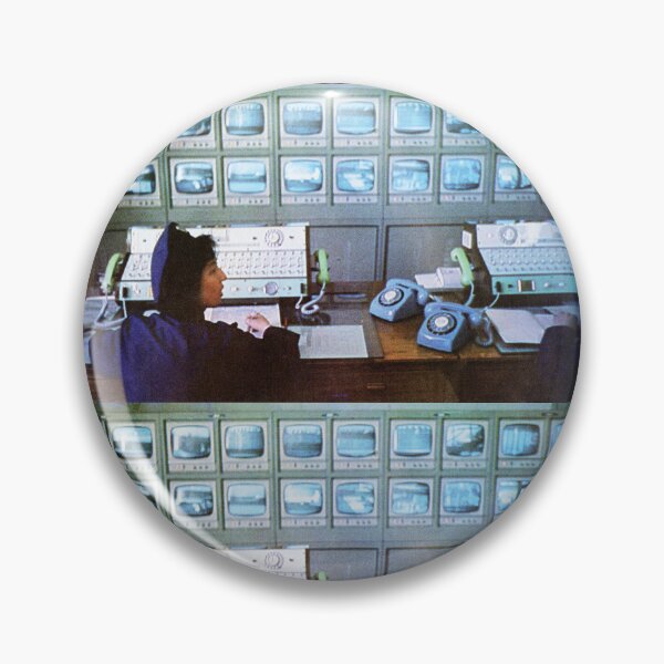 Item preview, Vintage Chinese Control Room Photo – Retro 1980s Surveillance Center designed and sold by FriendsClub.
