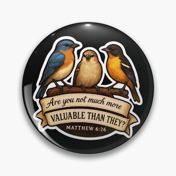 Item preview, Matthew 6:26 Are you not much more valuable than they?  designed and sold by plushism.