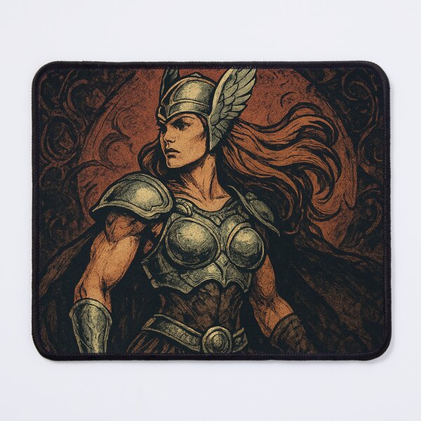 Item preview, Epic Valkyrie - Vintage Norse Warrior Poster designed and sold by JonelleTshirts.