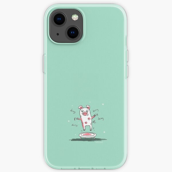 Trampolinschweinchen - Illu solo iPhone Flexible Hülle