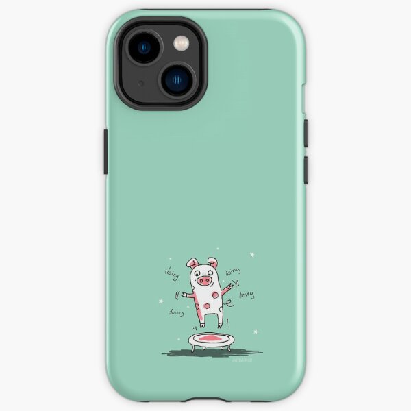 Trampolinschweinchen - Illu solo iPhone Robuste Hülle