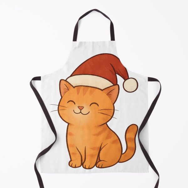 Item preview, Cute Christmas Kitten with Santa Hat – Adorable Holiday Illustration for Perfect Gifts designed and sold by BlackDot Studio.