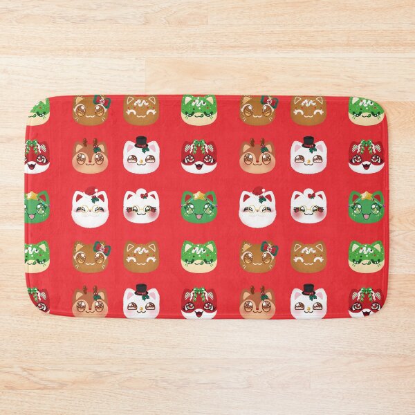 Item preview, Aphmau Christmas Holiday Meemeow Cat Pattern Red Variant Version 2 designed and sold by ACenturyMage.