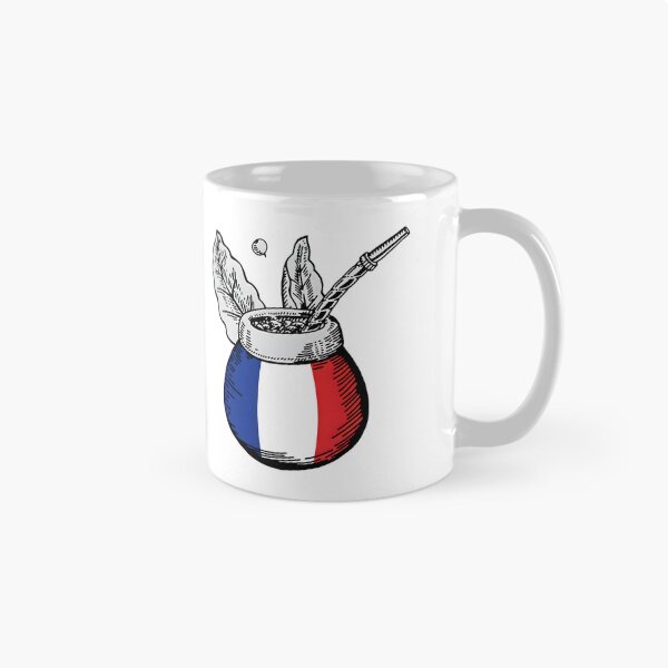 Item preview, Yerba Mate Matero with French Flag – Minimal Vintage Design designed and sold by flamini.