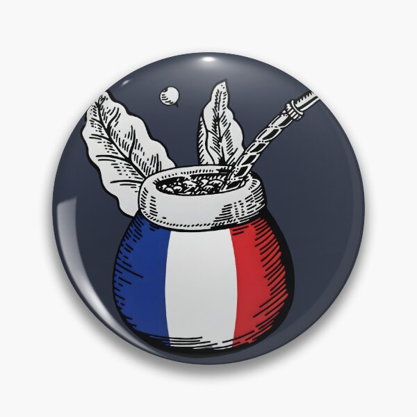 Artikelvorschau, Yerba Mate Matero mit französischer Flagge – Minimalistisches Vintage-Design entworfen und verkauft von flamini.