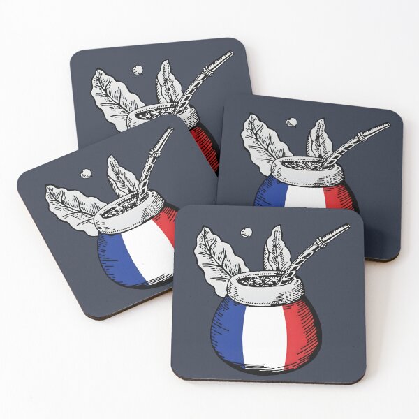 Item preview, Yerba Mate Matero with French Flag – Minimal Vintage Design designed and sold by flamini.