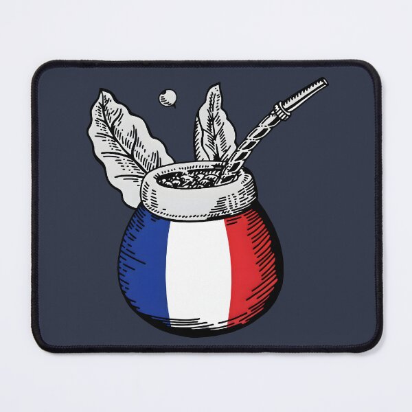 Artikelvorschau, Yerba Mate Matero mit französischer Flagge – Minimalistisches Vintage-Design entworfen und verkauft von flamini.