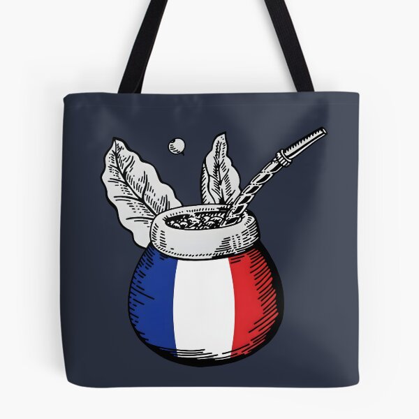 Item preview, Yerba Mate Matero with French Flag – Minimal Vintage Design designed and sold by flamini.