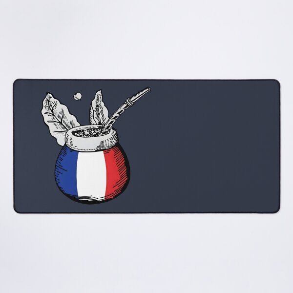 Item preview, Yerba Mate Matero with French Flag – Minimal Vintage Design designed and sold by flamini.