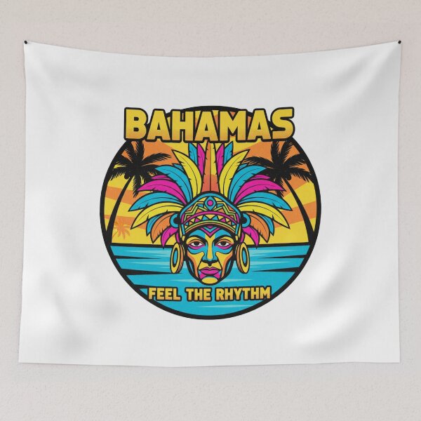 Item preview, Bahamas Junkanoo Carnival Mask - Vibrant Pop Art Island Rhythm Design designed and sold by Wear Sculpt.