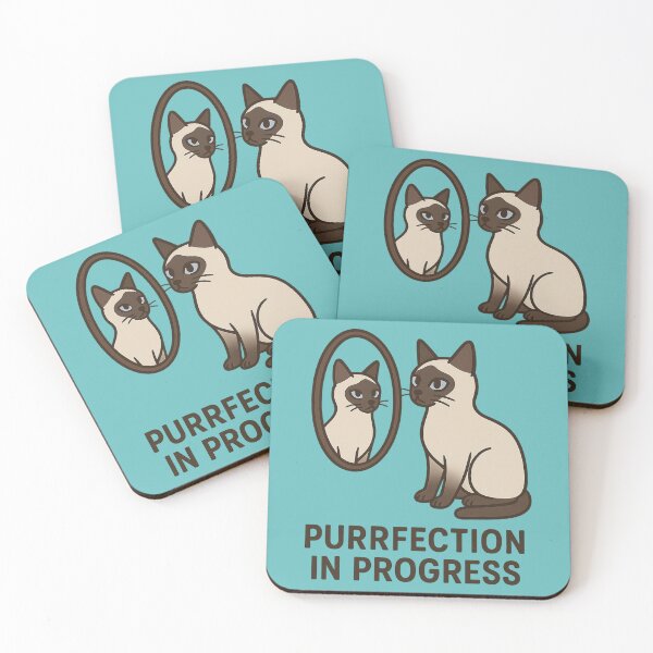 Item preview, Purrfection in Progress - Siamese Cat designed and sold by CraftedHome.