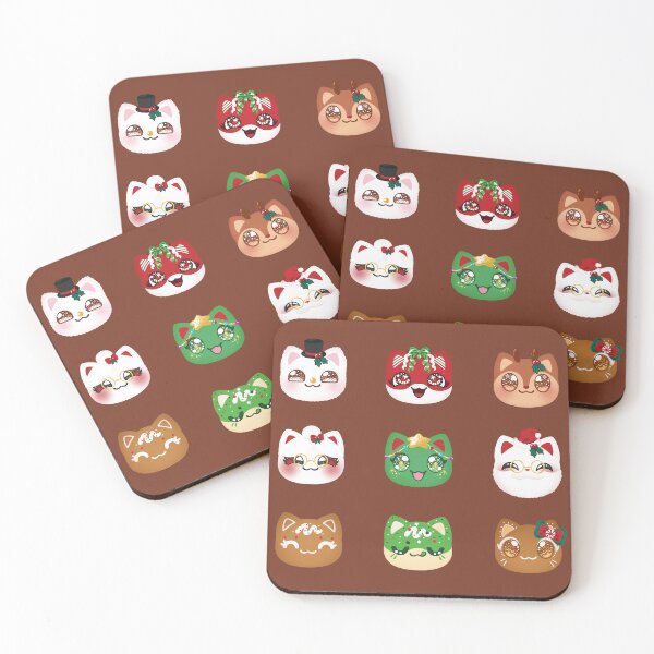 Item preview, Aphmau Christmas Holiday Meemeow Cat Pattern Chocolate Brown Variant Version 2 designed and sold by ACenturyMage.