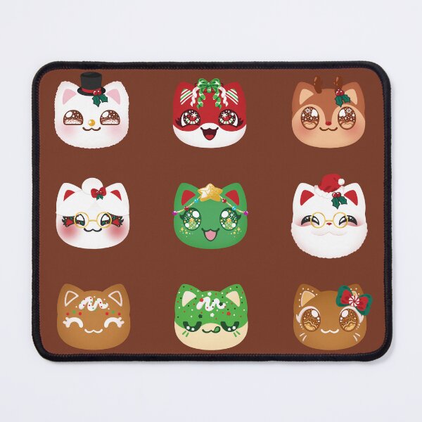 Item preview, Aphmau Christmas Holiday Meemeow Cat Pattern Chocolate Brown Variant Version 2 designed and sold by ACenturyMage.