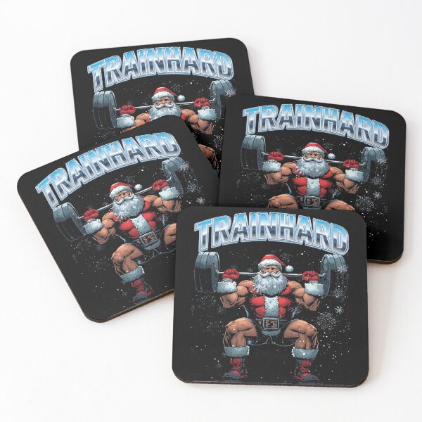 Item preview, TrainHard Santa – Beast Mode Christmas Gym Skull Edition designed and sold by TrainHardCo.
