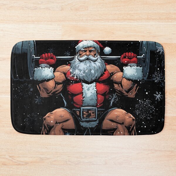 Item preview, TrainHard Santa – Beast Mode Christmas Gym Skull Edition designed and sold by TrainHardCo.