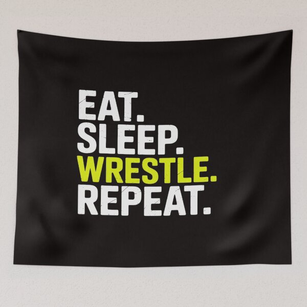 Item preview, Eat Sleep Wrestle Repeat - Cool Wrestling designed and sold by RatCurry.