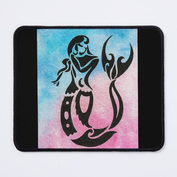 Item preview, Mermaid Silhouette on Watercolor designed and sold by BendyBeasts.