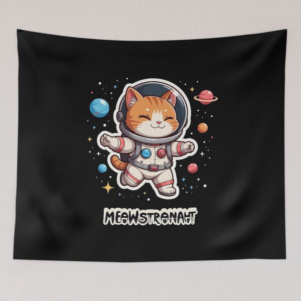 Item preview, Meowstronaut Space Cat Explorer designed and sold by WolfmanProphecy.