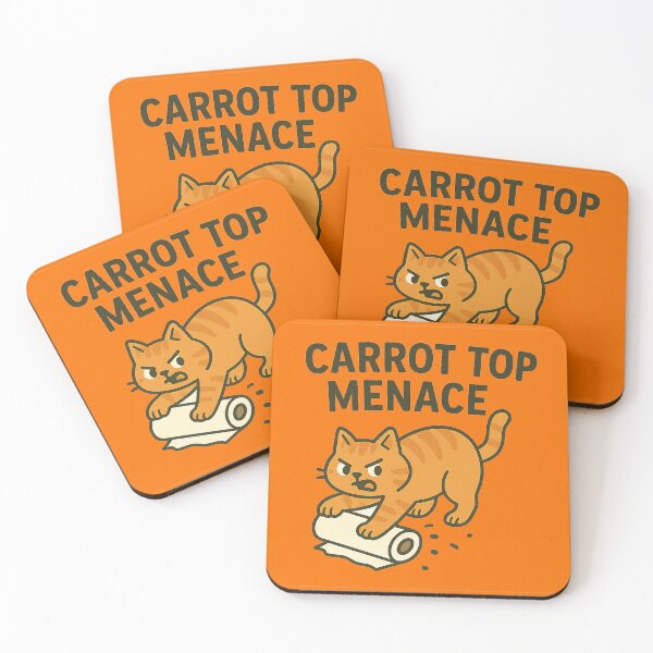Item preview, Carrot Top Menace - Orange Ginger Cat designed and sold by CraftedHome.