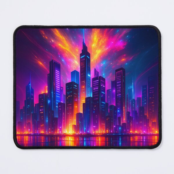 Item preview, Dopamine Burst Skyline – Neon City Explosion designed and sold by MrBunny_ART.