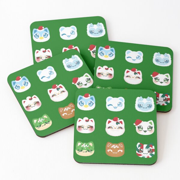 Item preview, Aphmau Christmas Holiday Meemeow Cat Pattern Green Variant Version 1 designed and sold by ACenturyMage.