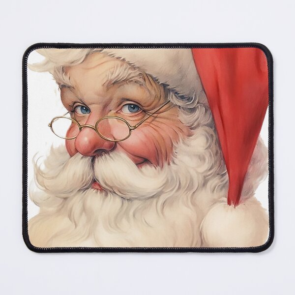 Item preview, Santa Head: Bring home the charm of a classic Christmas with this vintage illustration of Santa’s head. designed and sold by PIXEL POP DESIGNS - Beyond the Norm!.