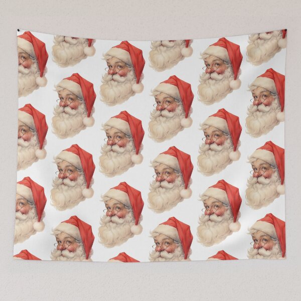 Item preview, Santa Head: Bring home the charm of a classic Christmas with this vintage illustration of Santa’s head. designed and sold by PIXEL POP DESIGNS - Beyond the Norm!.