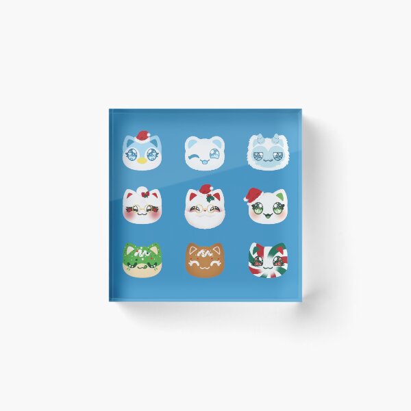 Item preview, Aphmau Christmas Holiday Meemeow Cat Pattern Glacial Blue Variant Version 1 designed and sold by ACenturyMage.