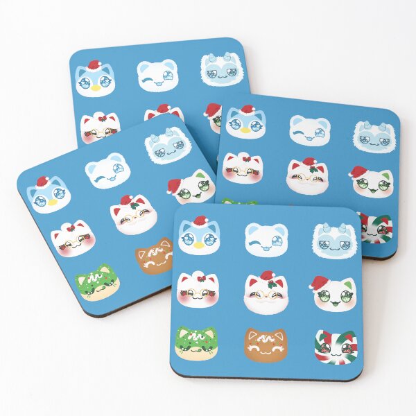 Item preview, Aphmau Christmas Holiday Meemeow Cat Pattern Glacial Blue Variant Version 1 designed and sold by ACenturyMage.