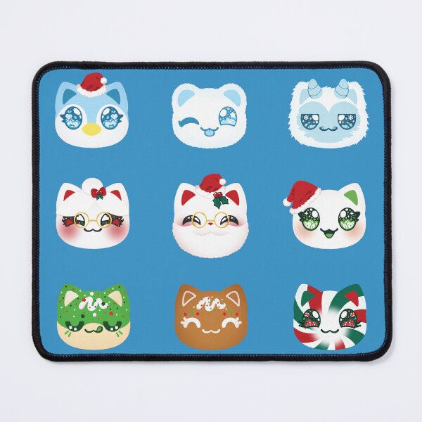 Item preview, Aphmau Christmas Holiday Meemeow Cat Pattern Glacial Blue Variant Version 1 designed and sold by ACenturyMage.