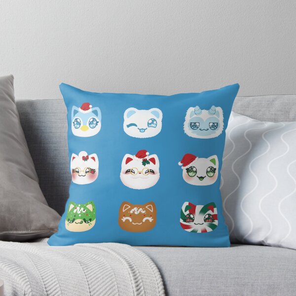 Item preview, Aphmau Christmas Holiday Meemeow Cat Pattern Glacial Blue Variant Version 1 designed and sold by ACenturyMage.