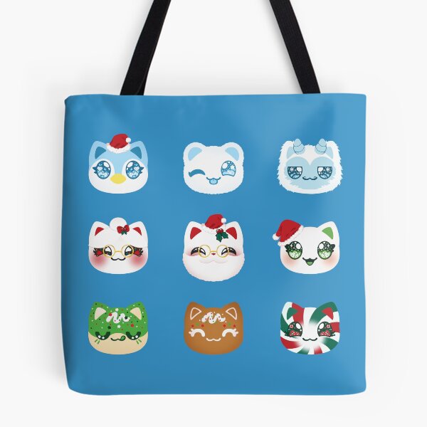 Item preview, Aphmau Christmas Holiday Meemeow Cat Pattern Glacial Blue Variant Version 1 designed and sold by ACenturyMage.