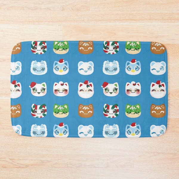 Item preview, Aphmau Christmas Holiday Meemeow Cat Pattern Glacial Blue Variant Version 1 designed and sold by ACenturyMage.