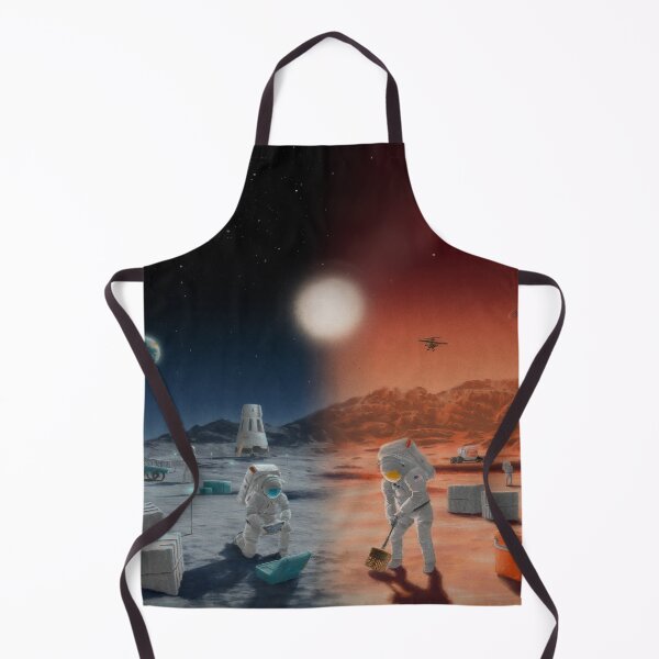 Item preview, Nerdy Colonize Mars Night and Day NASA Vintage Recruitment Poster designed and sold by MathWare MathClips.