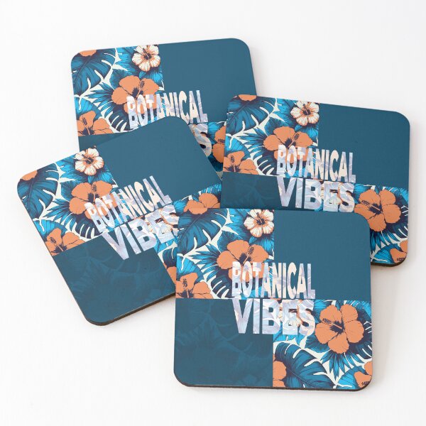 Item preview, Botanical Vibes – Tropical Deep Blue & Orange Flowers Collage designed and sold by InFrameVision.
