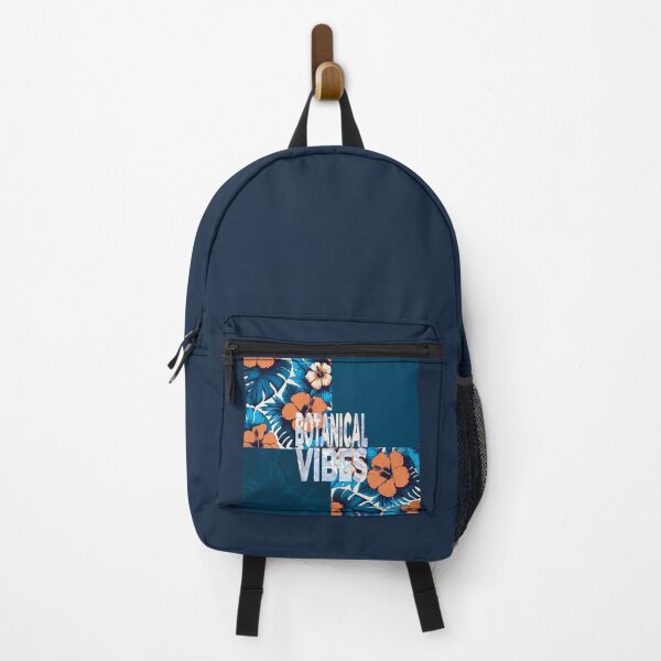 Item preview, Botanical Vibes – Tropical Deep Blue & Orange Flowers Collage designed and sold by InFrameVision.