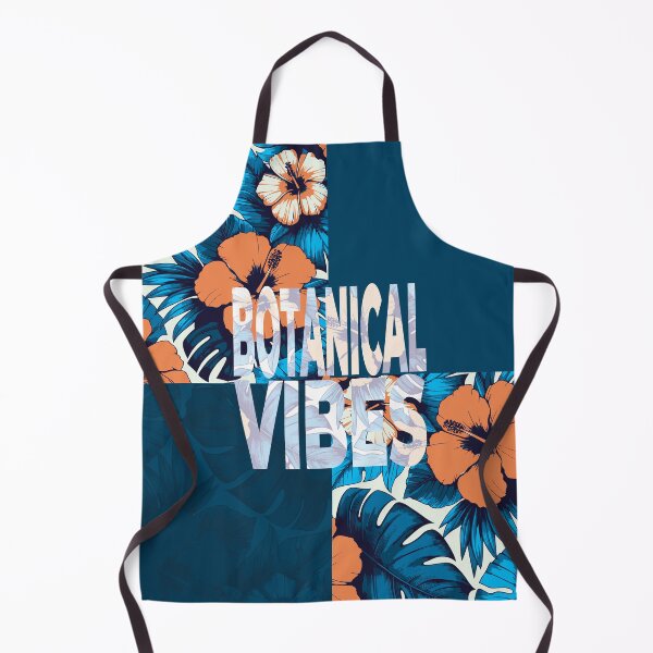 Item preview, Botanical Vibes – Tropical Deep Blue & Orange Flowers Collage designed and sold by InFrameVision.