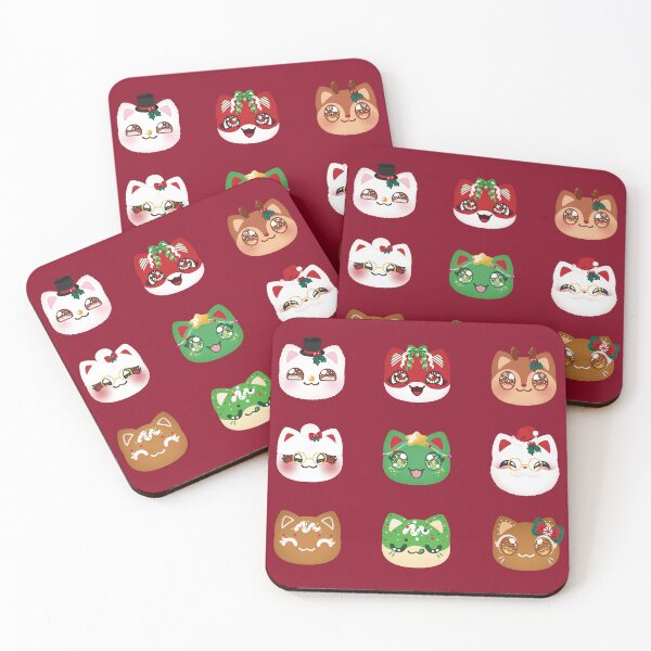 Item preview, Aphmau Christmas Holiday Meemeow Cat Pattern Deep Red Variant Version 2 designed and sold by ACenturyMage.