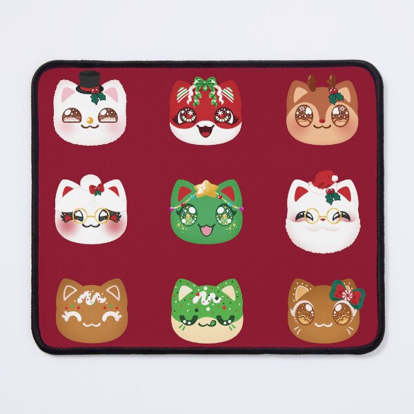 Item preview, Aphmau Christmas Holiday Meemeow Cat Pattern Deep Red Variant Version 2 designed and sold by ACenturyMage.