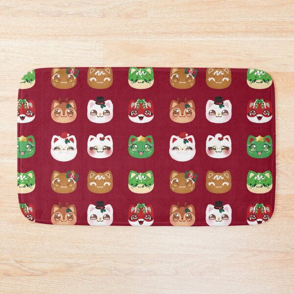 Item preview, Aphmau Christmas Holiday Meemeow Cat Pattern Deep Red Variant Version 2 designed and sold by ACenturyMage.