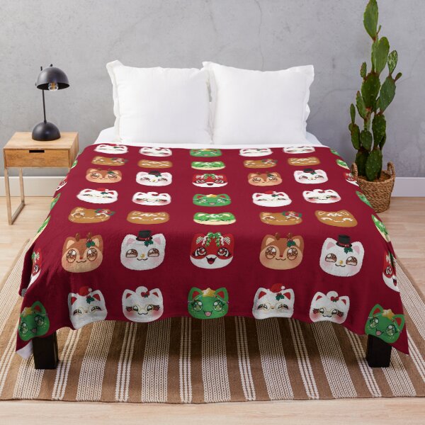 Item preview, Aphmau Christmas Holiday Meemeow Cat Pattern Deep Red Variant Version 2 designed and sold by ACenturyMage.