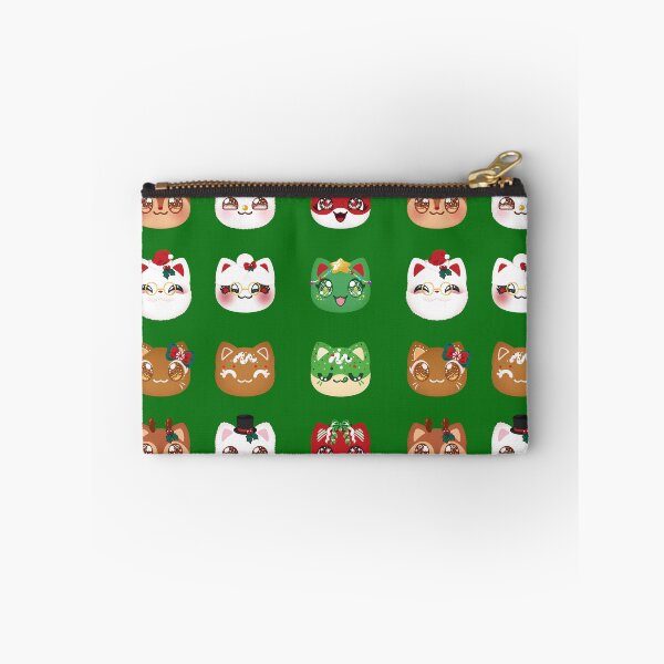 Item preview, Aphmau Christmas Holiday Meemeow Cat Pattern Green Variant Version 2 designed and sold by ACenturyMage.