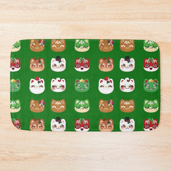 Item preview, Aphmau Christmas Holiday Meemeow Cat Pattern Green Variant Version 2 designed and sold by ACenturyMage.