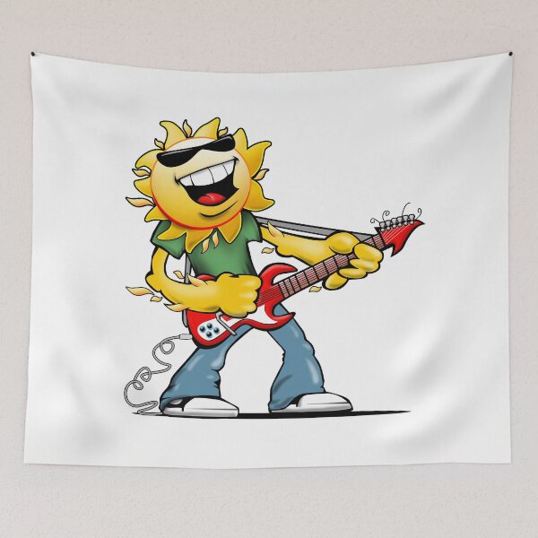 Item preview, Guitar Jammin' Sun Cartoon designed and sold by hobrath.