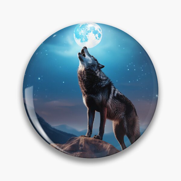 Item preview, Timber Wold Howling at the Moon on a stary night. designed and sold by Art-Horizon.