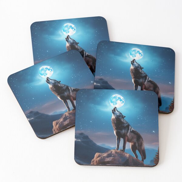 Item preview, Timber Wold Howling at the Moon on a stary night. designed and sold by Art-Horizon.