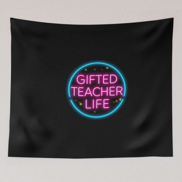 Item preview, Gifted teacher life- neon on black design designed and sold by Happyhoo1.