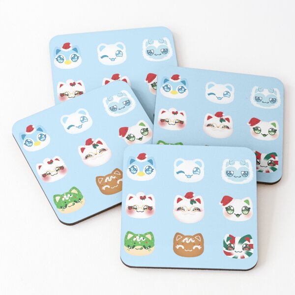 Item preview, Aphmau Christmas Holiday Meemeow Cat Pattern Powder Blue Variant Version 1 designed and sold by ACenturyMage.