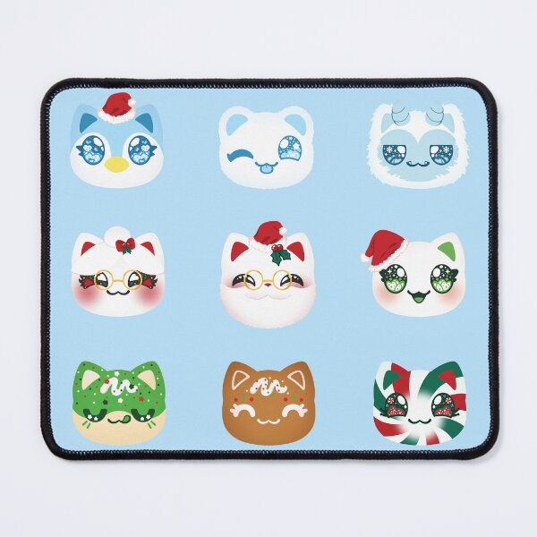Item preview, Aphmau Christmas Holiday Meemeow Cat Pattern Powder Blue Variant Version 1 designed and sold by ACenturyMage.