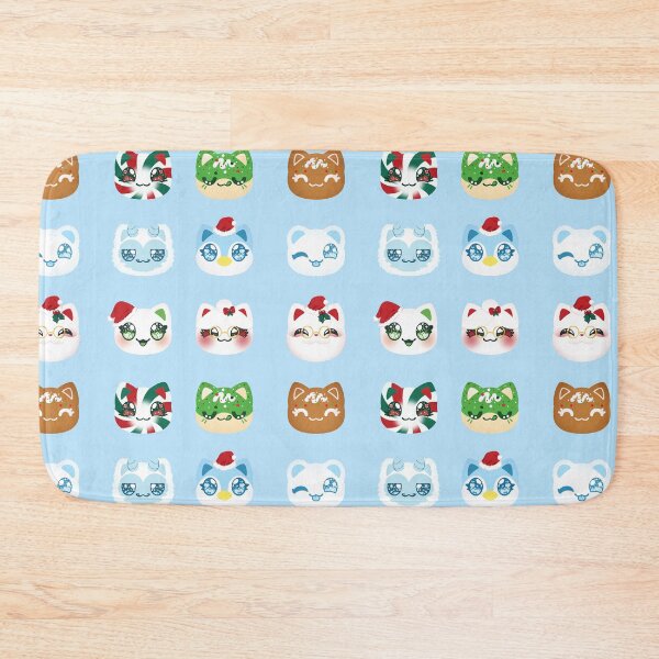 Item preview, Aphmau Christmas Holiday Meemeow Cat Pattern Powder Blue Variant Version 1 designed and sold by ACenturyMage.